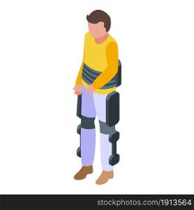 Biomedical robot icon isometric vector. Exoskeleton suit. Human body. Biomedical robot icon isometric vector. Exoskeleton suit