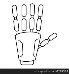 Bionic hand icon. Outline bionic hand vector icon for web design isolated on white background. Bionic hand icon, outline style