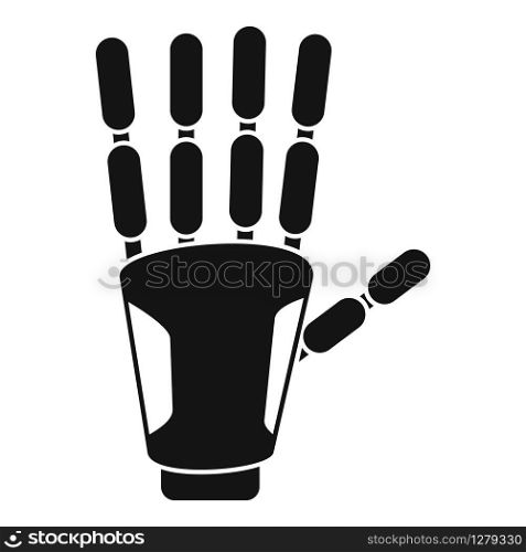 Bionic hand icon. Simple illustration of bionic hand vector icon for web design isolated on white background. Bionic hand icon, simple style