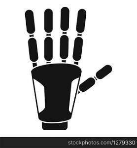 Bionic hand icon. Simple illustration of bionic hand vector icon for web design isolated on white background. Bionic hand icon, simple style