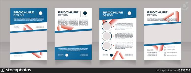 Biopharmaceutical medicine blank brochure design. Template set with copy space for text. Premade corporate reports collection. Editable 4 paper pages. Syne Bold, Arial Regular fonts used. Biopharmaceutical medicine blank brochure design