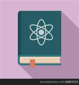 Biophysics book icon. Flat illustration of biophysics book vector icon for web design. Biophysics book icon, flat style