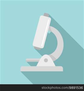 Biophysics microscope icon. Flat illustration of biophysics microscope vector icon for web design. Biophysics microscope icon, flat style