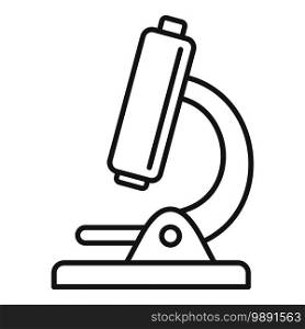 Biophysics microscope icon. Outline biophysics microscope vector icon for web design isolated on white background. Biophysics microscope icon, outline style