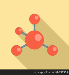 Biophysics molecule icon. Flat illustration of biophysics molecule vector icon for web design. Biophysics molecule icon, flat style