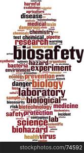 Biosafety word cloud concept. Vector illustration