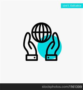 Biosphere, Conservation, Energy, Power turquoise highlight circle point Vector icon