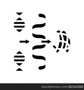 biosynthesis biochemistry glyph icon vector. biosynthesis biochemistry sign. isolated symbol illustration. biosynthesis biochemistry glyph icon vector illustration