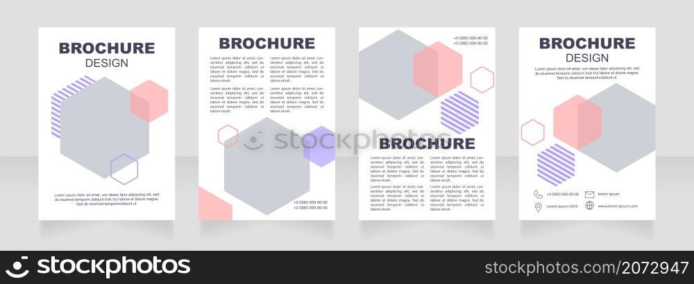 Biotechnology blank brochure design. Healthcare and medicine. Template set with copy space for text. Premade corporate reports collection. Editable 4 paper pages. Myriad Pro, Arial fonts used. Biotechnology blank brochure design