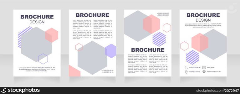 Biotechnology blank brochure design. Healthcare and medicine. Template set with copy space for text. Premade corporate reports collection. Editable 4 paper pages. Myriad Pro, Arial fonts used. Biotechnology blank brochure design