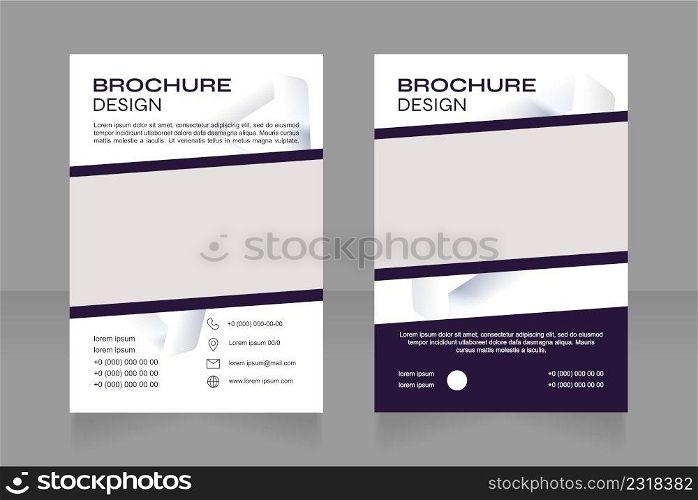 Biotechnology research centre blank brochure design. Template set with copy space for text. Premade corporate reports collection. Editable 2 paper pages. Syne Bold, Arial Regular fonts used. Biotechnology research centre blank brochure design