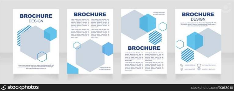 Biotechnology white blank brochure design. Healthcare and medicine. Template set with copy space for text. Premade corporate reports collection. Editable 4 paper pages. Myriad Pro, Arial fonts used. Biotechnology white blank brochure design