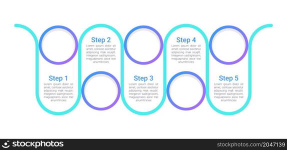 Bipolar disorder infographic chart design template. Abstract infochart with copy space. Instructional graphics with 5 step sequence. Visual data presentation. Roboto Medium, Light fonts used. Bipolar disorder infographic chart design template