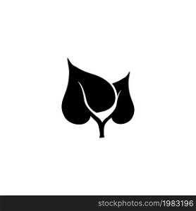 Birch Leaf Pair, Organic Plant, Flora. Flat Vector Icon illustration. Simple black symbol on white background. Birch Leaf Pair, Organic Plant, Flora sign design template for web and mobile UI element. Birch Leaf Pair, Organic Plant, Flora. Flat Vector Icon illustration. Simple black symbol on white background. Birch Leaf Pair, Organic Plant, Flora sign design template for web and mobile UI element.