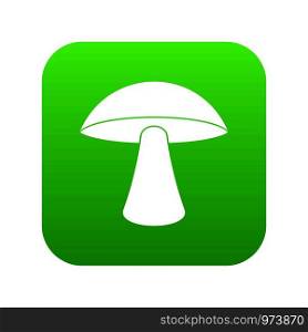 Birch mushroom icon digital green for any design isolated on white vector illustration. Birch mushroom icon digital green