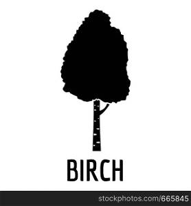 Birch tree icon. Simple illustration of birch tree vector icon for web. Birch tree icon, simple black style