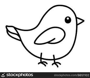 Bird - Adorable and Lovely Black Outline Clipart for Teaching Ornithology, Decorating Worksheets for Kids in Wildlife-themed Designs, and Being One of the Main Elements in Nature-themed Projects