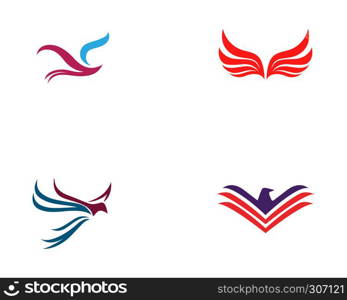 Bird and wing logo vector