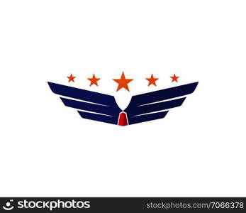 Bird and wing logo vector