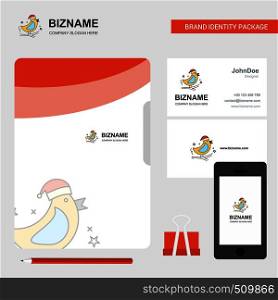 Bird Business Logo, File Cover Visiting Card and Mobile App Design. Vector Illustration
