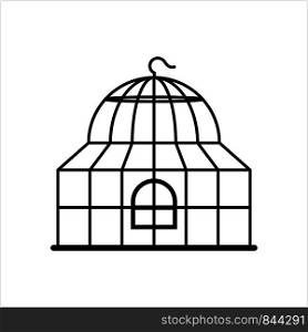 Bird Cage Icon, Bird Cage Vector Art Illustration