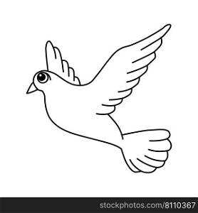 Bird cartoon coloring page for kids Royalty Free Vector