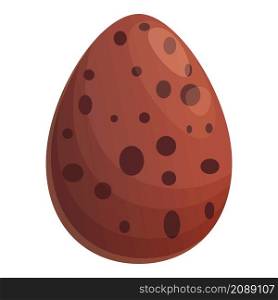 Bird chocolate egg icon cartoon vector. Dark candy. Caramel snack. Bird chocolate egg icon cartoon vector. Dark candy