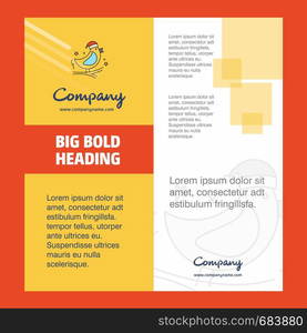 Bird Company Brochure Title Page Design. Company profile, annual report, presentations, leaflet Vector Background