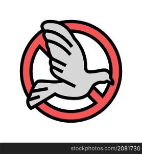 bird control color icon vector. bird control sign. isolated symbol illustration. bird control color icon vector illustration