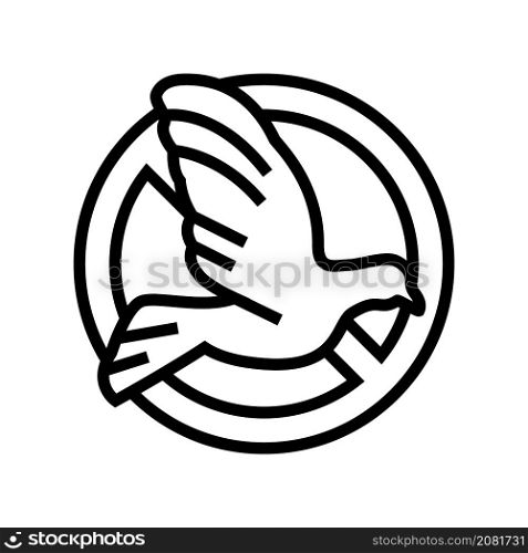 bird control line icon vector. bird control sign. isolated contour symbol black illustration. bird control line icon vector illustration
