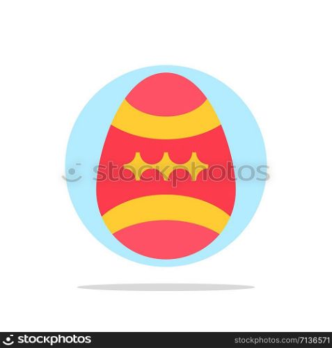 Bird, Decoration, Easter, Egg Abstract Circle Background Flat color Icon