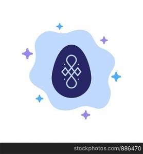 Bird, Decoration, Easter, Egg Blue Icon on Abstract Cloud Background
