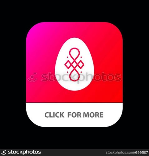Bird, Decoration, Easter, Egg Mobile App Button. Android and IOS Glyph Version
