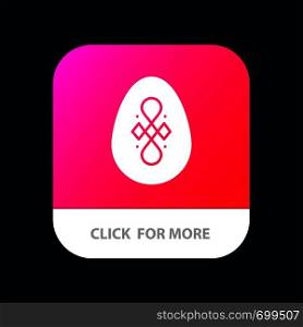 Bird, Decoration, Easter, Egg Mobile App Button. Android and IOS Glyph Version