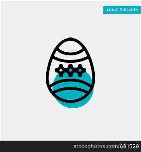 Bird, Decoration, Easter, Egg turquoise highlight circle point Vector icon