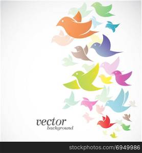 Bird design on white background - Vector Illustration