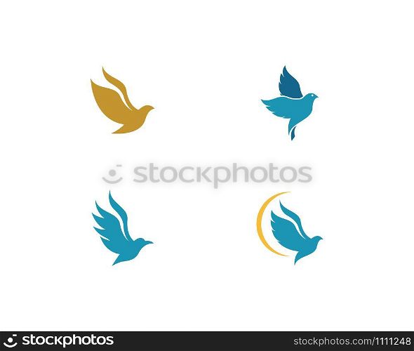 Bird Dove Logo Vector Template