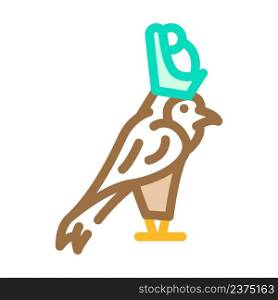 bird egypt color icon vector. bird egypt sign. isolated symbol illustration. bird egypt color icon vector illustration
