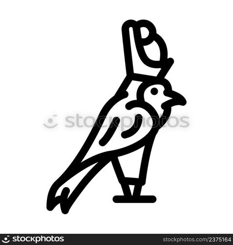 bird egypt line icon vector. bird egypt sign. isolated contour symbol black illustration. bird egypt line icon vector illustration