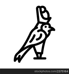 bird egypt line icon vector. bird egypt sign. isolated contour symbol black illustration. bird egypt line icon vector illustration