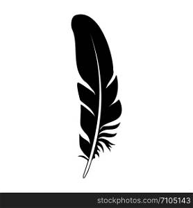 Bird feather icon. Simple illustration of bird feather vector icon for web design isolated on white background. Bird feather icon, simple style