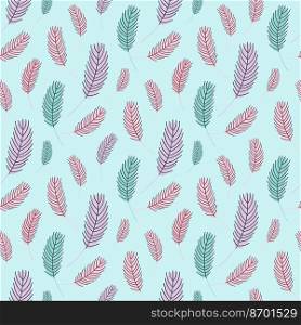 Bird feathers seamless pattern. Easter pattern with chicken feathers. Vector flat illustration. Design for textiles, packaging, wrappers, greeting cards, paper, printing.. feathers seamless pattern. pattern with feathers