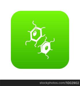 Bird flu virus icon green vector isolated on white background. Bird flu virus icon green vector