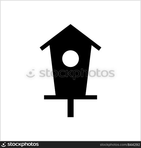 Bird House Icon, Nest, Bird House Vector Art Illustration