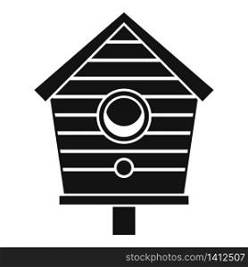 Bird house icon. Simple illustration of bird house vector icon for web design isolated on white background. Bird house icon, simple style