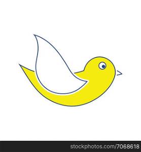 Bird icon. Thin line design. Vector illustration.