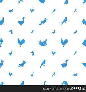 Bird icons pattern seamless white background Vector Image