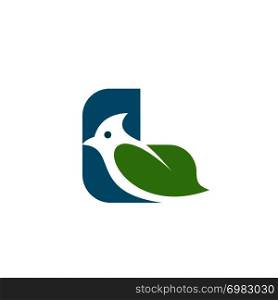 bird leaf logo template