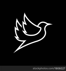 Bird line logo template vector icon design