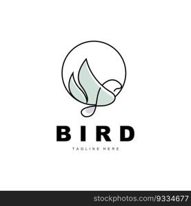 Bird Logo, Bird Wings Vector, Minimalist Design, For Product Branding, Template Icon Illustration